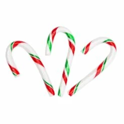 Red, White, And Green Peppermint Mini Candy Canes: 200-Piece Tub
