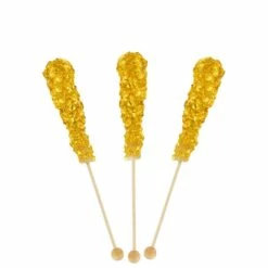 Rock Candy Swizzle Sticks - Gold: 5-Piece Gift Pack