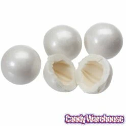 Shimmer Pearl White 1-Inch Gumballs: 2LB Bag -US Model Figures Sales shimmer pearl white 1 inch gumballs 2lb bag candy warehouse 4