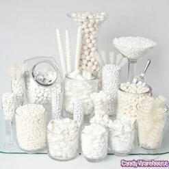 Shimmer Pearl White 1-Inch Gumballs: 2LB Bag -US Model Figures Sales shimmer pearl white 1 inch gumballs 2lb bag candy warehouse 6