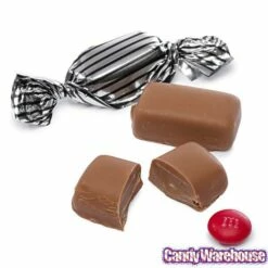 Silver With Black Stripes Wrapped Mocha Chocolate Meltaways: 1LB Bag -US Model Figures Sales silver with black stripes wrapped mocha chocolate meltaways 1lb bag candy warehouse 3