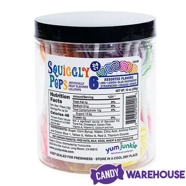 Squiggly Pops Petite Swirl Lollipops - Assorted: 24-Piece Jar 2 Squiggly Pops Petite Swirl Lollipops - Assorted: 24-Piece Jar - Image 2