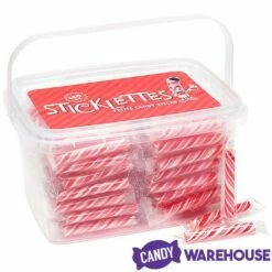 Sticklettes Petite Candy Sticks - Peppermint: 150-Piece Tub -US Model Figures Sales sticklettes petite candy sticks peppermint 150 piece tub candy warehouse 3