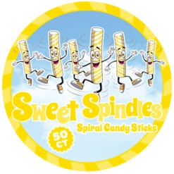 Sweet Spindles Mini Hard Candy Sticks - Banana: 50-Piece Jar -US Model Figures Sales sweet spindles mini hard candy sticks banana 50 piece jar candy warehouse 4