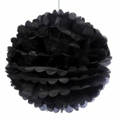 Tissue Paper 14-Inch Pom Pom - Black