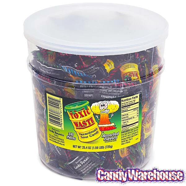 Toxic Waste Sour Candy Packs: 240-Piece Tub 3 Toxic Waste Sour Candy Packs: 240-Piece Tub - Image 3