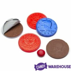 USA Patriotic Foiled Milk Chocolate Coins: 1LB Bag 6 USA Patriotic Foiled Milk Chocolate Coins: 1LB Bag -US Model Figures Sales usa patriotic foiled milk chocolate coins 1lb bag candy warehouse 3