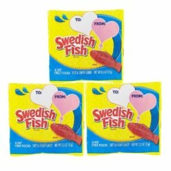 Valentine Swedish Fish Candy Treat Size Packs: 25-Piece Bag