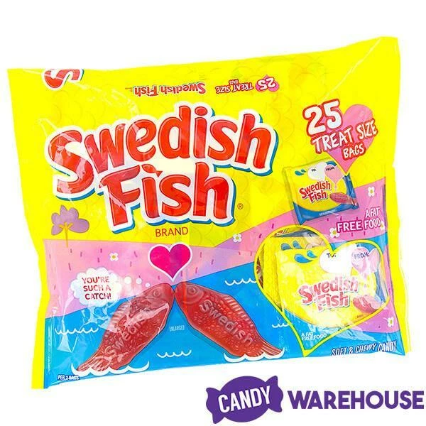 Valentine Swedish Fish Candy Treat Size Packs: 25-Piece Bag 3 Valentine Swedish Fish Candy Treat Size Packs: 25-Piece Bag - Image 3