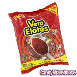 Vero Elotes Chili Lollipops: 40-Piece Bag -US Model Figures Sales vero elotes chili lollipops 40 piece bag candy warehouse 3