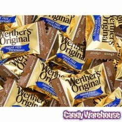 Werther's Original Sugar Free Caramel Chocolate Hard Candy: 1.75LB Box -US Model Figures Sales werther s original sugar free caramel chocolate hard candy 1 75lb box candy warehouse 3