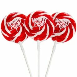 Whirly Pop 1.5-Ounce Swirl Suckers - Red: 24-Piece Display