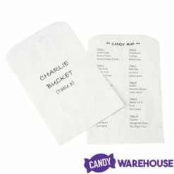 White Gourmet Candy Bags: 100-Piece Pack -US Model Figures Sales white gourmet candy bags 100 piece pack candy warehouse 3