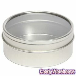 Windowed Round Candy Tins - 4-Ounce: 24-Piece Set -US Model Figures Sales windowed round candy tins 4 ounce 24 piece set candy warehouse 4