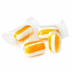 YumJunkie Sassy Cylinders Orange Striped Hard Candy: 5LB Bag