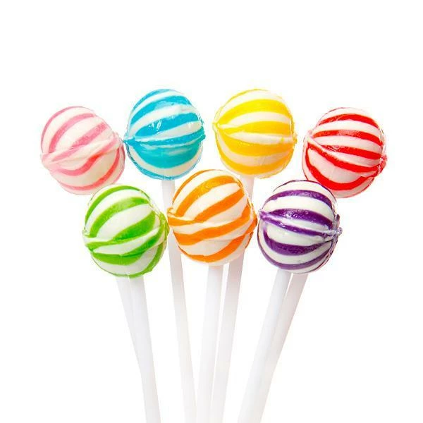 YumJunkie Sassy Spheres Assortment Striped Ball Lollipops - Petite: 150-Piece Bag 1 YumJunkie Sassy Spheres Assortment Striped Ball Lollipops - Petite: 150-Piece Bag