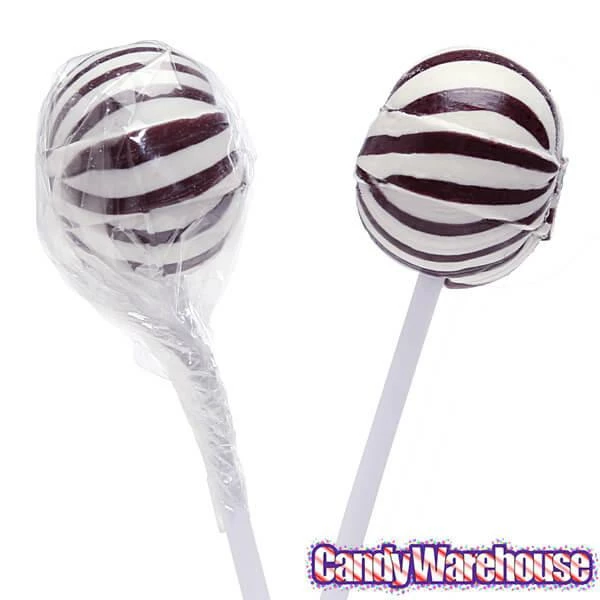 YumJunkie Sassy Spheres Cherry Black Striped Ball Lollipops: 100-Piece Bag 4 YumJunkie Sassy Spheres Cherry Black Striped Ball Lollipops: 100-Piece Bag - Image 4