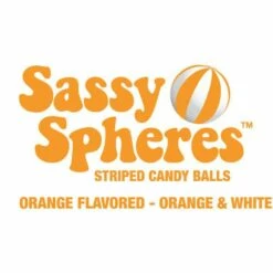 YumJunkie Sassy Spheres Orange Striped Candy Balls: 5LB Bag -US Model Figures Sales yumjunkie sassy spheres orange striped candy balls 5lb bag candy warehouse 3