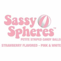 YumJunkie Sassy Spheres Strawberry Pink Striped Candy Balls - Petite: 5LB Bag -US Model Figures Sales yumjunkie sassy spheres strawberry pink striped candy balls petite 5lb bag candy warehouse 4