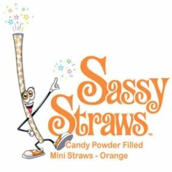YumJunkie Sassy Straws Candy Powder Filled Mini Straws - Orange: 50-Piece Bag -US Model Figures Sales yumjunkie sassy straws candy powder filled mini straws orange 50 piece bag candy warehouse 7